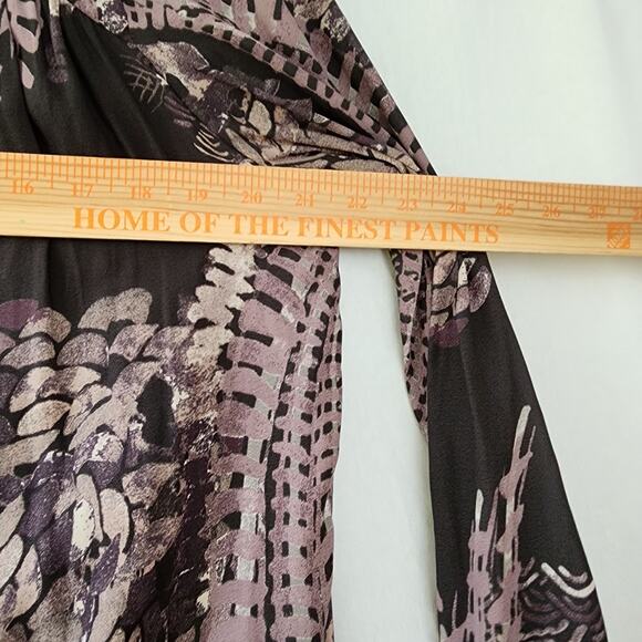 Free People Maxi Dress Raven Out Of The Woods Combo Gray Purple Dress S Boho - Picture 9 of 12